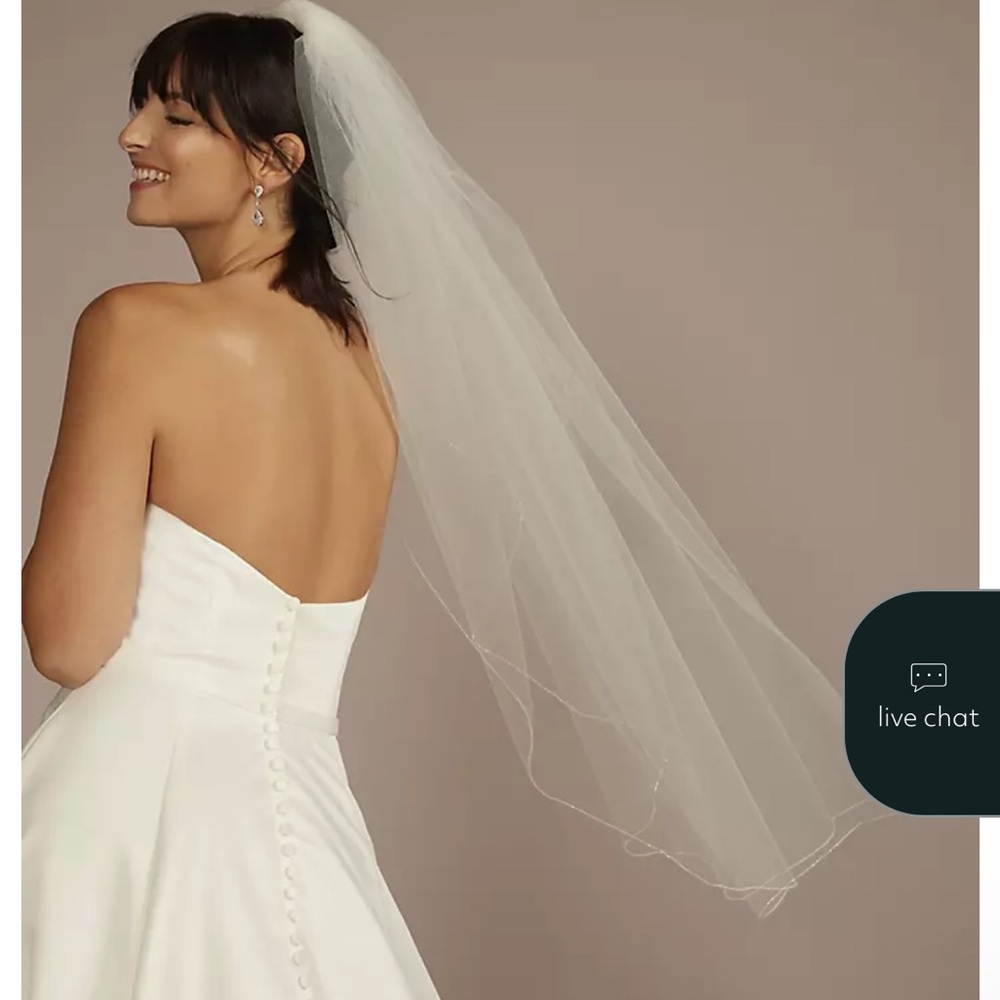 David's Bridal White Veil